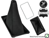 BLACK STITCH MANUAL GEAR GAITER + METAL FRAME FOR NISSAN TERRANO II 1993-2006