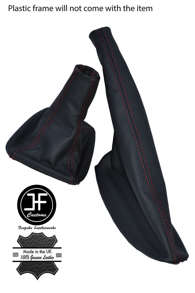 RED  STITCH GEAR & HANDBRAKE GAITER FOR SEAT IBIZA CORDOBA 1993-1999 LEATHER