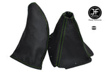 GREEN STITCH LEATHER GEAR GAITER & HANDBRAKE GAITER FITS MAZDA MX5 MK2 98-00 NB