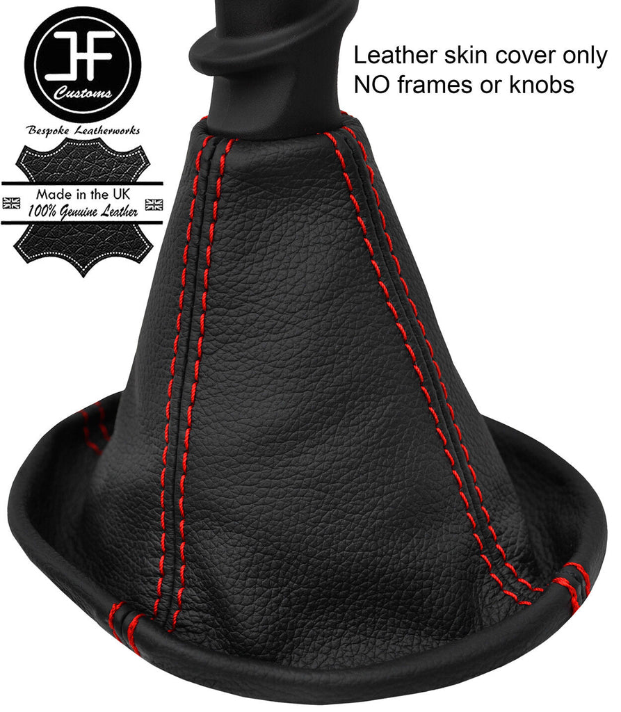 RED STITCH TOP GRAIN LEATHER MANUAL GEAR GAITER FITS RENAULT MEGANE MK4 16-19