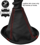 RED STITCH TOP GRAIN LEATHER MANUAL GEAR GAITER FITS RENAULT MEGANE MK4 16-19