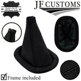 BLACK STITCH ITLEATHER GEAR GAITER  WITH PLASTIC FRAME FOR ALFA ROMEO 33 90-94