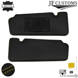 YELLOW CROSS STITCH 2X SUN VISOR COVERS FOR SMART FORTWO 453 2014-2019