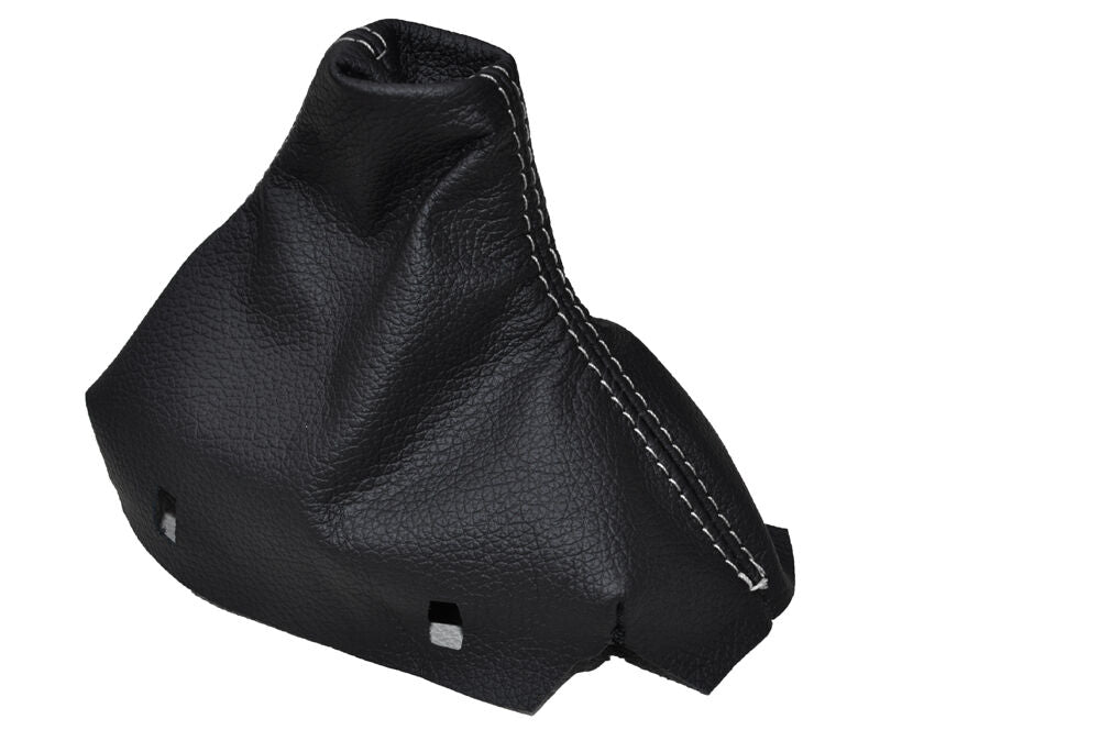 WHITE DOUBLE STITCH  FITS MERCEDES C CLASS W204 AUTO  2007-2013 GEAR GAITER