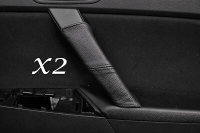 BLACK STITCH FITS MAZDA 3 09-13 2X REAR DOOR HANDLE LEATHER COVERS ONLY