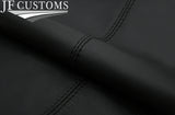 BLACK STITCH LEATHER 2X DOOR CARD + ARMREST COVERS FITS MAZDA MX5 MK4 ND 15-20