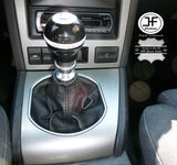 BLACK STITCHING FITS FORD MONDEO MK3  2001-2003 GEAR GAITER GENUINE LEATHER