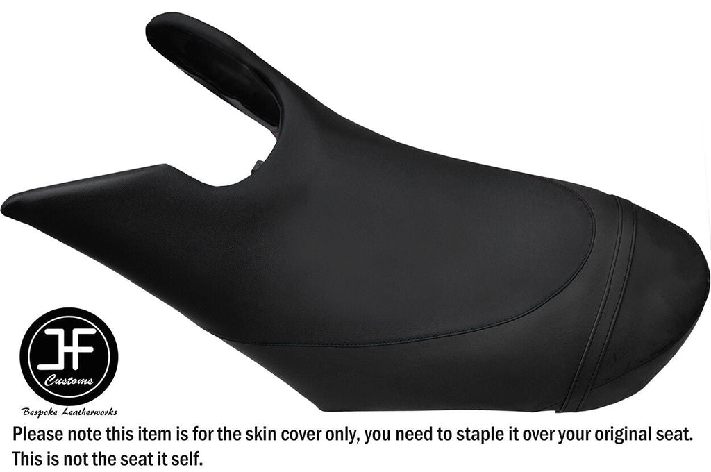 BLACK CUSTOM FOR SEADOO 02-06 GTX DI 4-TEC FRONT VINYL SEAT COVER + STRAP
