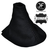 BLACK STITCHING REAL LEATHER MANUAL GEAR GAITER FITS FORD MUSTANG 2015-2017