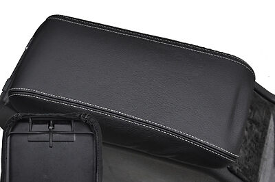 FITS MERCEDES E CLASS W210 ARMREST COVER white stitching CUSTOM NEW MADE IN UK