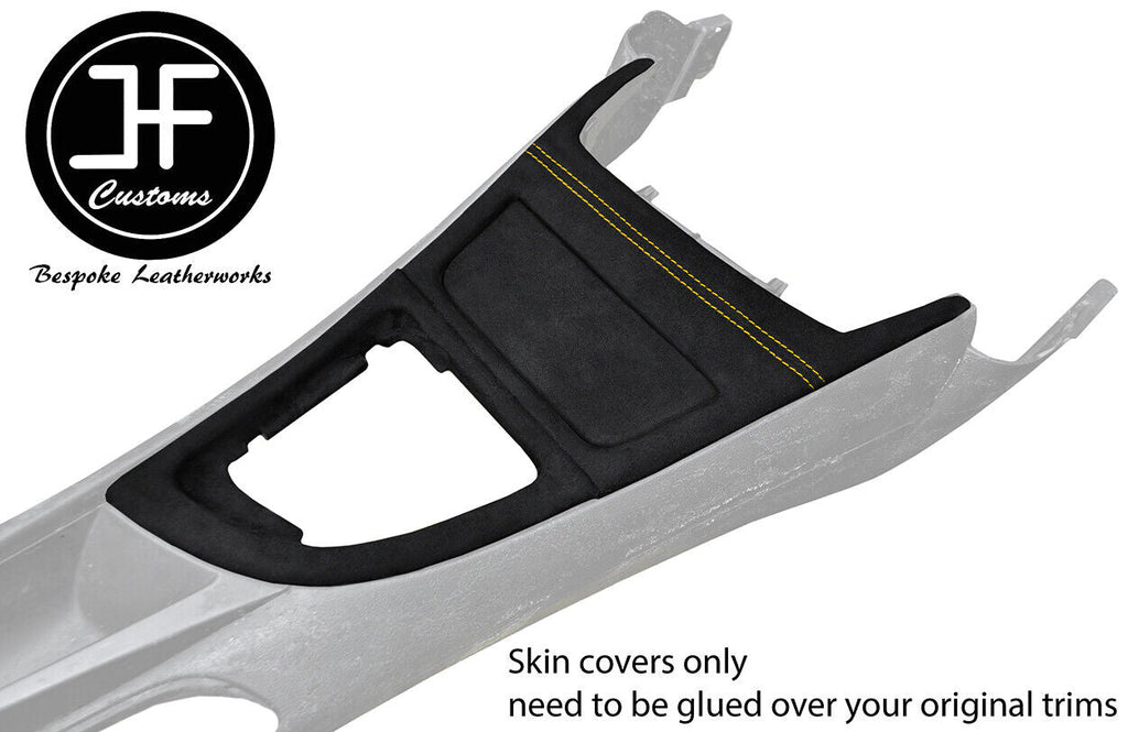 YELLOW STITCH GEAR SURROUND ASHTRAY TRIM SUEDE COVERS FOR BMW 1 E81 E82 E87 E88