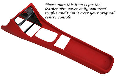 RED LEATHER FITS PORSCHE 944 968 86-95 CENTRE CONSOLE TUNNEL LEATHER COVER ONLY