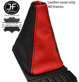 BLACK & RED TOP GRAIN LEATHER GEAR GAITER FITS VW GOLF MK2 1982-1991 CUSTOM NEW