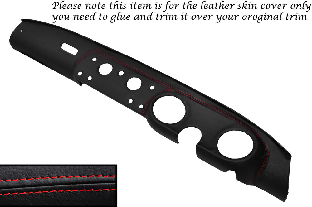 RED STITCH DASH DASHBOARD LEATHER SKIN COVER FITS AUSTIN HEALEY MK5 IV 66-71