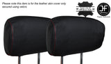 RED STITCH 2X FRONT HEADREST LEATHER SKIN COVER FITS RENAULT 5 GT TURBO