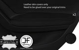 BLACK BLACK 2X REAR DOOR ARMREST LEATHER COVERS FOR AUDI A5 SPORTBACK 4 DOOR