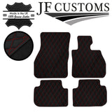 RED DIAMOND STITCH VINYL 4X TAILORED FLOOR MAT CARPETS FOR BMW F40 19-21