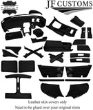 BLACK STITCH LEATHER COVERS FOR  NISSAN 300ZX Z32 FULL INTERIOR RECOVERY KIT ST2