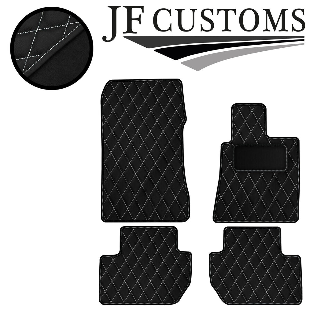 WHITE DIAMOND STITCH VINYL 4X TAILORED FLOOR CARPETS FOR HONDA LEGEND 06-21  JF1