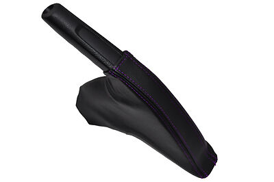 FITS FORD FIESTA MK7 08+ HANDBRAKE GAITER purple stitching CUSTOM NEW MADE IN UK