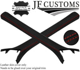 RED STITCH ITALIAN LEATHER 2X A PILLAR COVERS FITS HONDA ACCORD 17-21 CUSTOM NEW