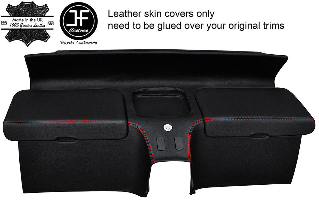 RED STITCH REAR STORAGE PANEL LEATHER COVERS FITS HONDA CRX DEL SOL 92-97