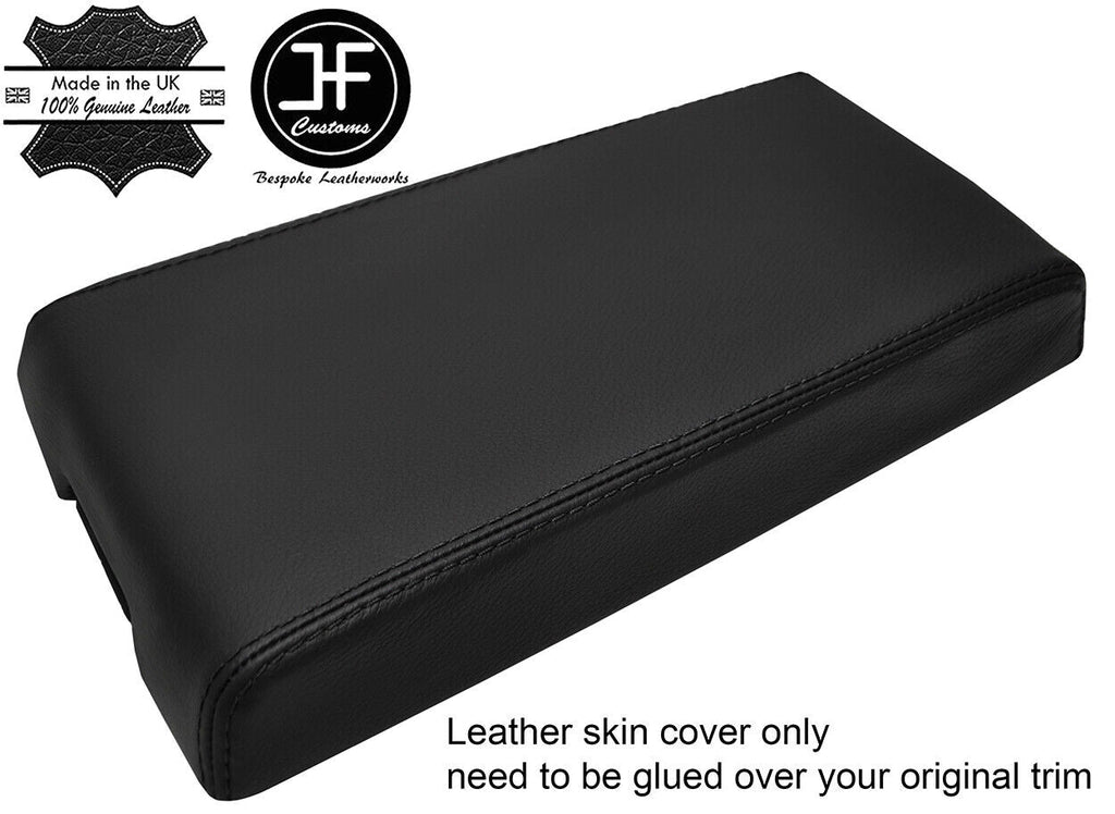 BLACK STITCH TOP GRAIN REAL LEATHER ARMREST COVER FITS DODGE NITRO 2007-2012