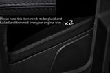 BLACK STITCH 2X REAR DOOR ARMREST SKIN COVER FITS VW POLO MK8 09-14 3 DOOR