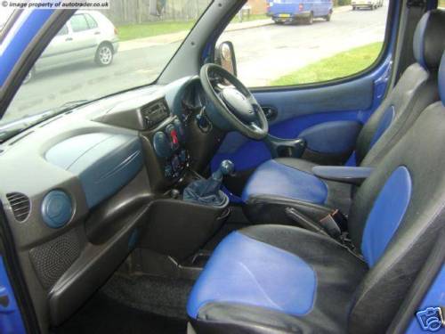 FITS FIAT DOBLO GEAR GAITOR GAITER  DARK BLUE REAL LEATHER CUSTOM NEW MADE IN UK
