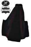 RED STITCHING FITS HONDA PRELUDE COUPE 1997-2001 GEAR GAITER PU SUEDE CUSTOM NEW