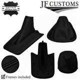 BLACK STITCH GEAR HANDBRAKE GAITER+PLASTIC FRAME FOR BMW Z4 E85 E86 02-08