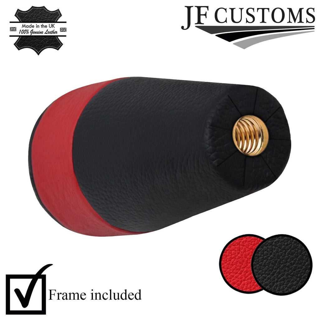 FITS TOYOTA SUPRA MK3 86-93 RED & BLACK LEATHER SCREW-ON GEAR KNOB CUSTOM NEW