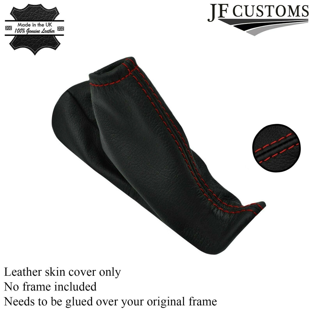 DARK RED STITCH LEATHER HANDBRAKE GAITER FITS VOLVO XC70 2005-2007 CUSTOM NEW