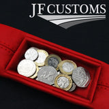 RED ITALIAN LEATHER 2X CAR KEY HOLDER PROTECTOR FITS FORD KUGA MK1 2008-2012