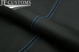 L BLUE STITCH LEATHER GEAR SURROUND COVER + FRAME FITS VAUXHALL VIVARO 19-22