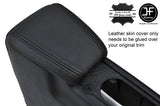 BLACK STITCHING REAL LEATHER ARMREST COVER FITS VW GOLF MK3 VENTO JETTA 1991-98
