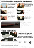 RED CROSS STITCH ITALIAN LEATHER 2X SUN VISOR COVERS FITS JAGUAR S-TYPE 98-01