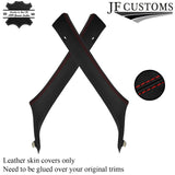 RED STITCH LEATHER  PILLAR KIT COVERS FOR BMW E60 E61 03-11 CUSTOM NEW