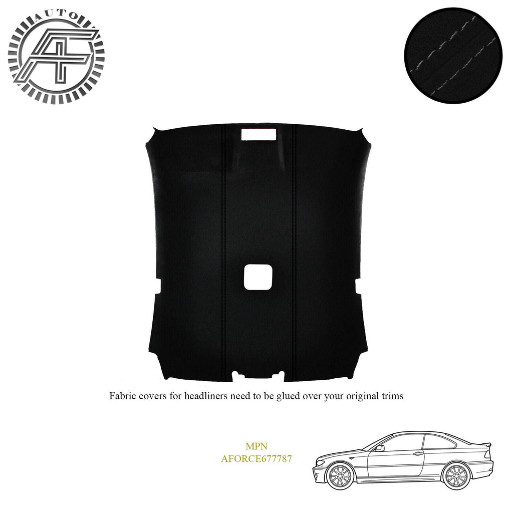 LUXE SUEDE HEADLINER COVER FITS BMW 3 SERIES E46 COUPE 2000-2006 CUSTOM NEW