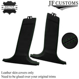 D GREEN STITCH ITALIAN LEATHER PILLAR KIT COVERS FOR BMW 5 SERIES F10 F11 10-16