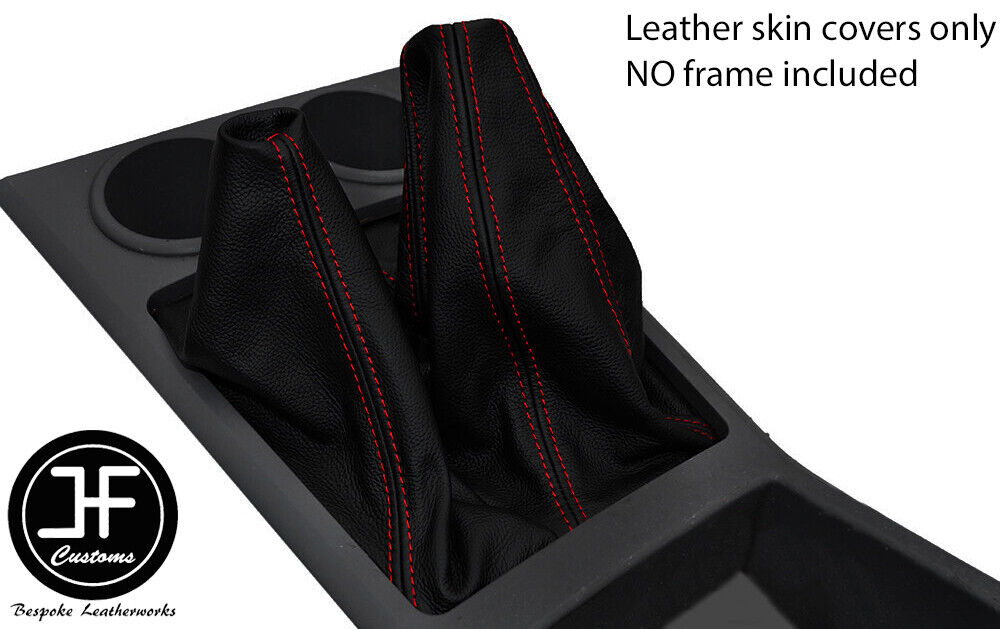 RED  STITCH REAL LEATHER GEAR & HI LOW 4X4 GAITER FITS MAZDA BT-50 2006-2011