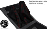 RED  STITCH REAL LEATHER GEAR & HI LOW 4X4 GAITER FITS MAZDA BT-50 2006-2011