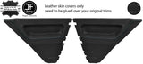 BLACK STITCH 2X REAR DOOR CARD LEATHER COVERS FOR RENAULT 5 CAMPUS 3 DOOR