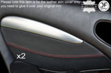 RED STITCH 2X REAR DOOR CARD TRIM LEATHER COVERS FITS JAGUAR S TYPE 1999-2007