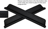BLACK STITCH 2X FRONT DOOR SILL TRIM SKIN COVERS FITS ROVER 400 1995-1999 5dr