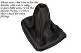 ORANGE  STITCHING FITS  MERCEDES W639 VITO VIANO 2004-2009 LEATHER GEAR GAITER
