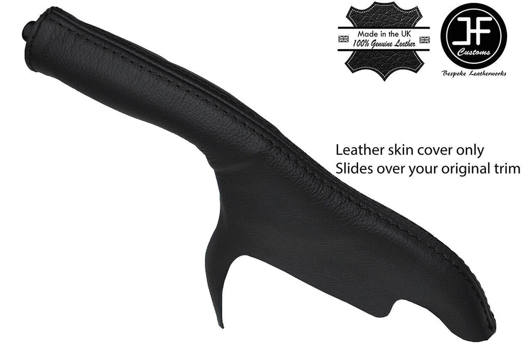 BLACK STITCH REAL LEATHER SLIM HANDBRAKE GAITER COVER FITS TOYOTA MR2 MK2 89-00