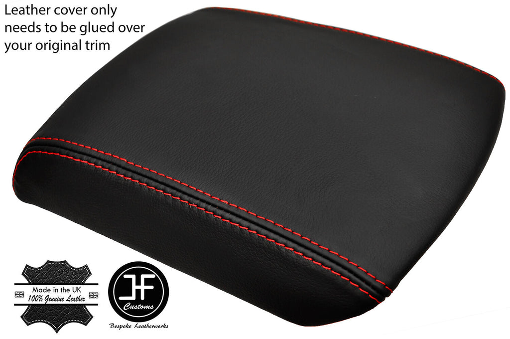 RED  STITCHING ARMREST LID LEATHER COVER FITS SSANGYONG KYRON 2005-2010