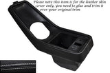 WHITE STITCHING FITS PORSCHE 911 72-89 CENTER CONSOLE LEATHER SKIN COVER ONLY