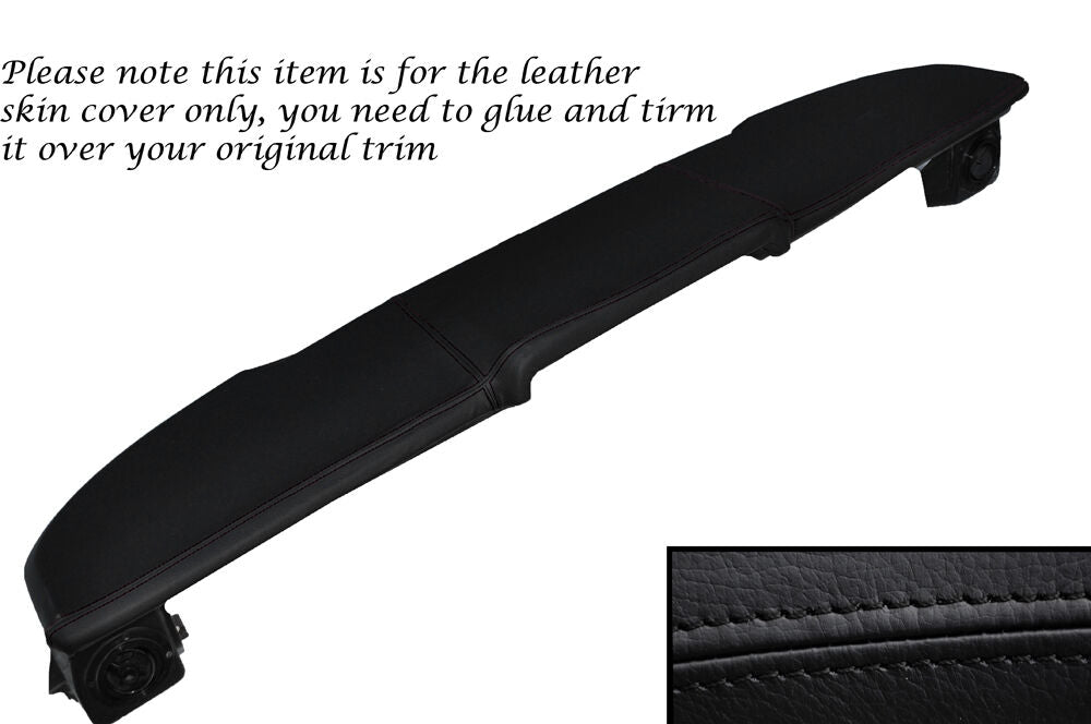 BLACK STITCH TOP DASH DASHBOARD LEATHER SKIN COVER FITS RELIANT SCIMITAR SE6A